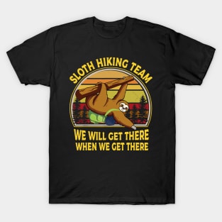 Sloth Hiking Team We Will Get There Vintage T-shirt T-Shirt